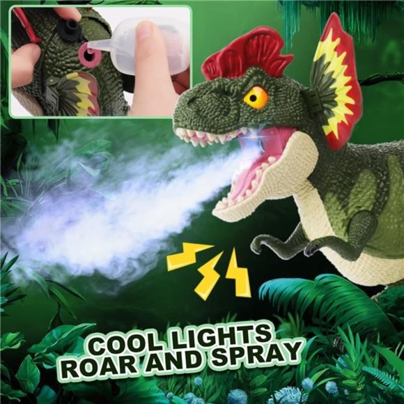 Remote Control Dinosaur Robot Toys- RC Electronic Walking Dino with Light - Picture 4 of 6